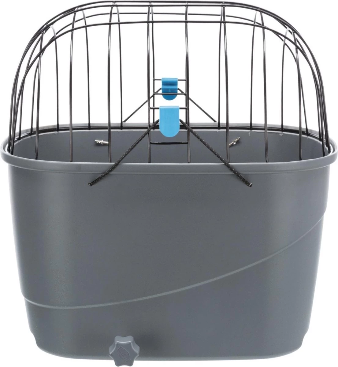 Trixie Fietsmand Voor Bagagedrager Met Draadkoepel Kunststof Grijs (46X36X47 CM) - Afbeelding 3