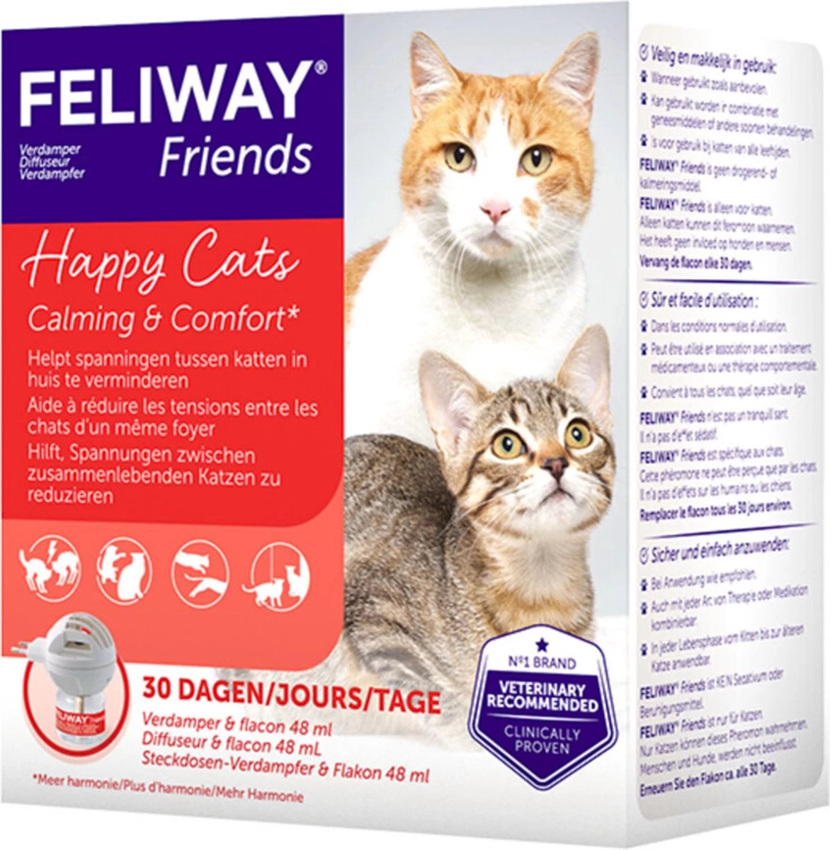 Feliway Friends - Startset - 1 Verdamper Met 1 Vulling - 48 Ml - Anti-conflict Voor Katten - Afbeelding 6
