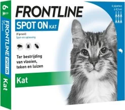 Frontline Spot-On Anti Vlooienmiddel Kat - 6 Pipetten