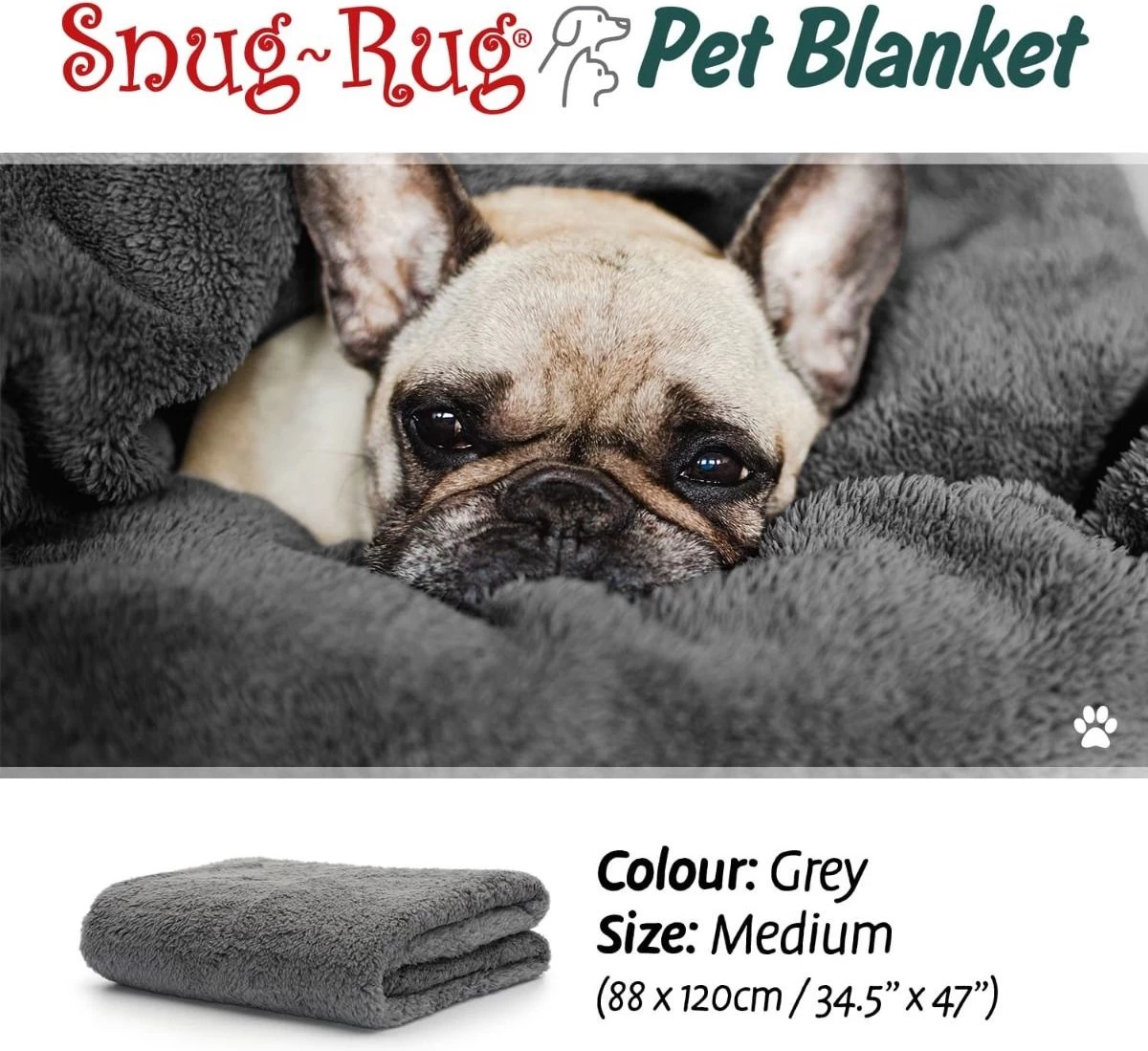 Snug-Rug Huisdier Deken Voor Honden En Katten – Small Slate Grey Kattendeken Hondendeken – Vetbed Hond Bench Bank Fleece Kat Dierendeken Kattendekentjes Kattendekentje Dierenmat Hondenmat Plaid Kattendekens Kattenplaid - Afbeelding 4