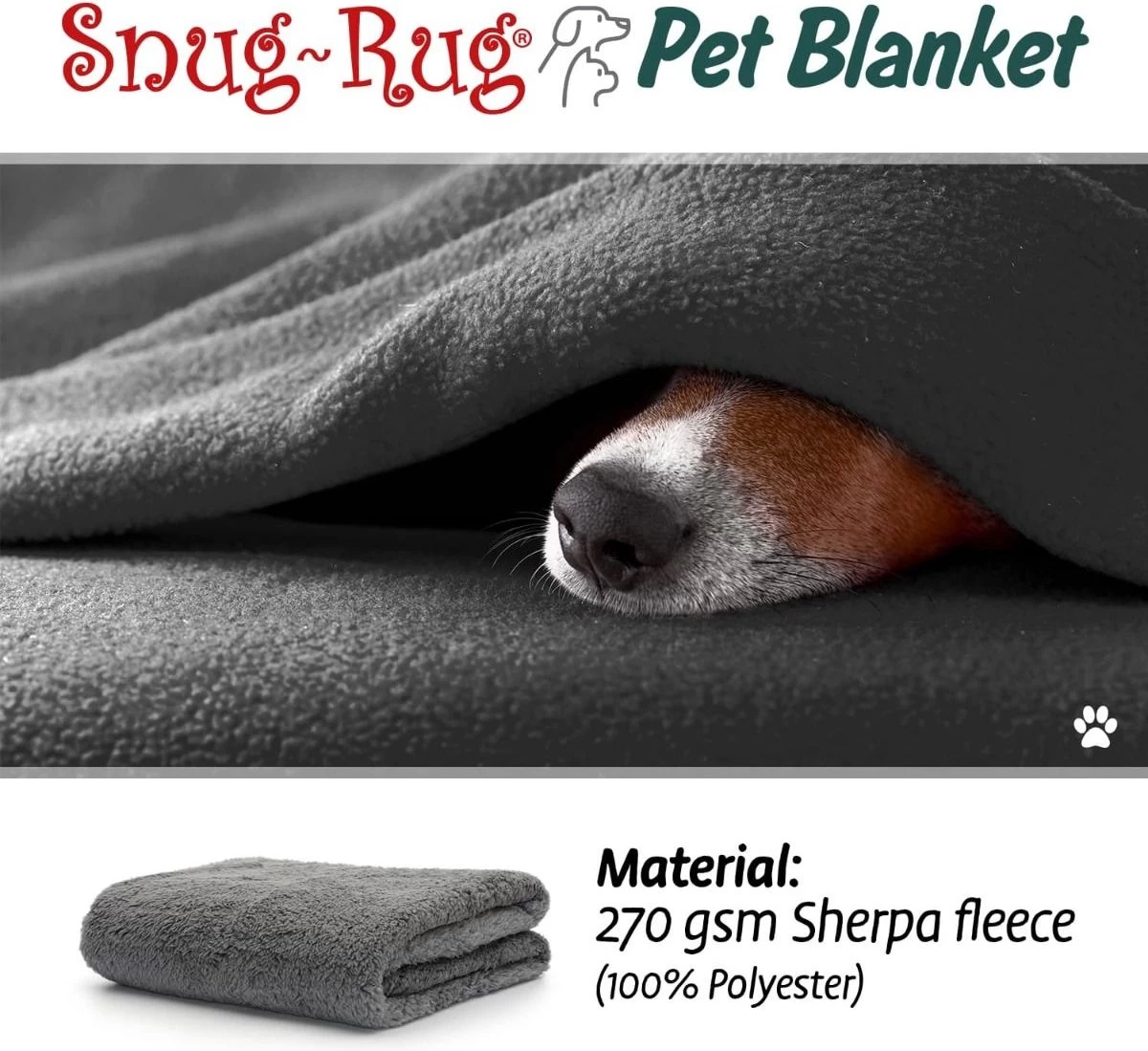 Snug-Rug Huisdier Deken Voor Honden En Katten – Small Slate Grey Kattendeken Hondendeken – Vetbed Hond Bench Bank Fleece Kat Dierendeken Kattendekentjes Kattendekentje Dierenmat Hondenmat Plaid Kattendekens Kattenplaid - Afbeelding 7
