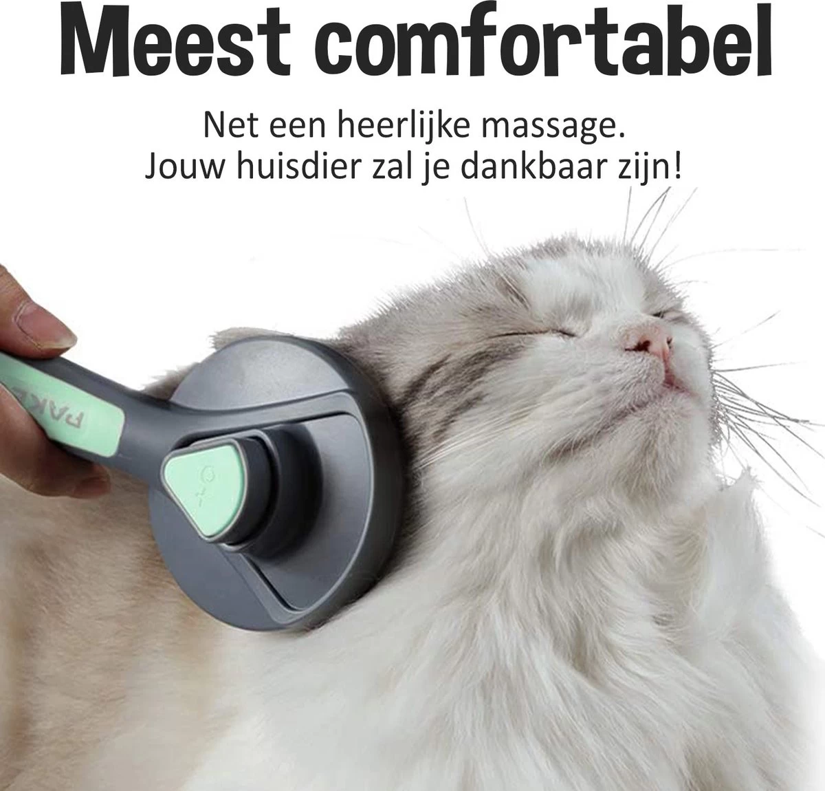 Pakeway Kattenborstel – Hondenborstel – Haarverwijderaar Voor Huisdieren – Kattenkam - Kortharig - Langharig - Inclusief Ebook! - Afbeelding 2