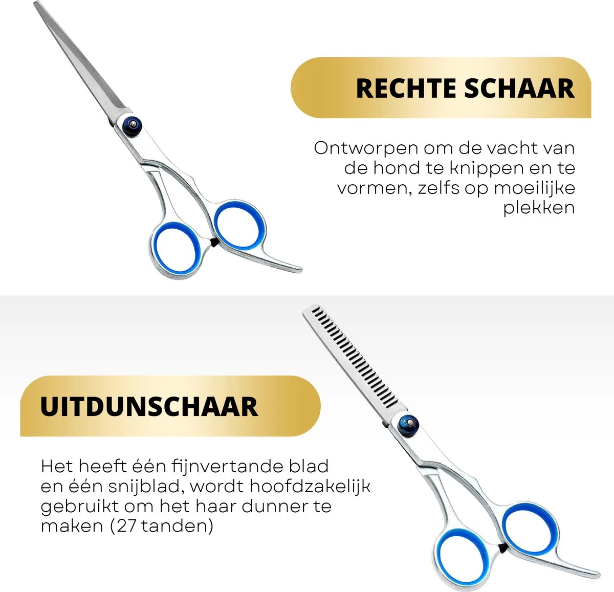 BeautyFit - 16-delig Hondentondeuse Set - Professionele Honden Trimset - Dieren Tondeuse Voor Dikke Vacht - Meest Complete Set - Inclusief 4 Opzetkammen - Hondenschaar - Mist Verstuiver - Handschoen Borstel - Nagelknipper - Afbeelding 5