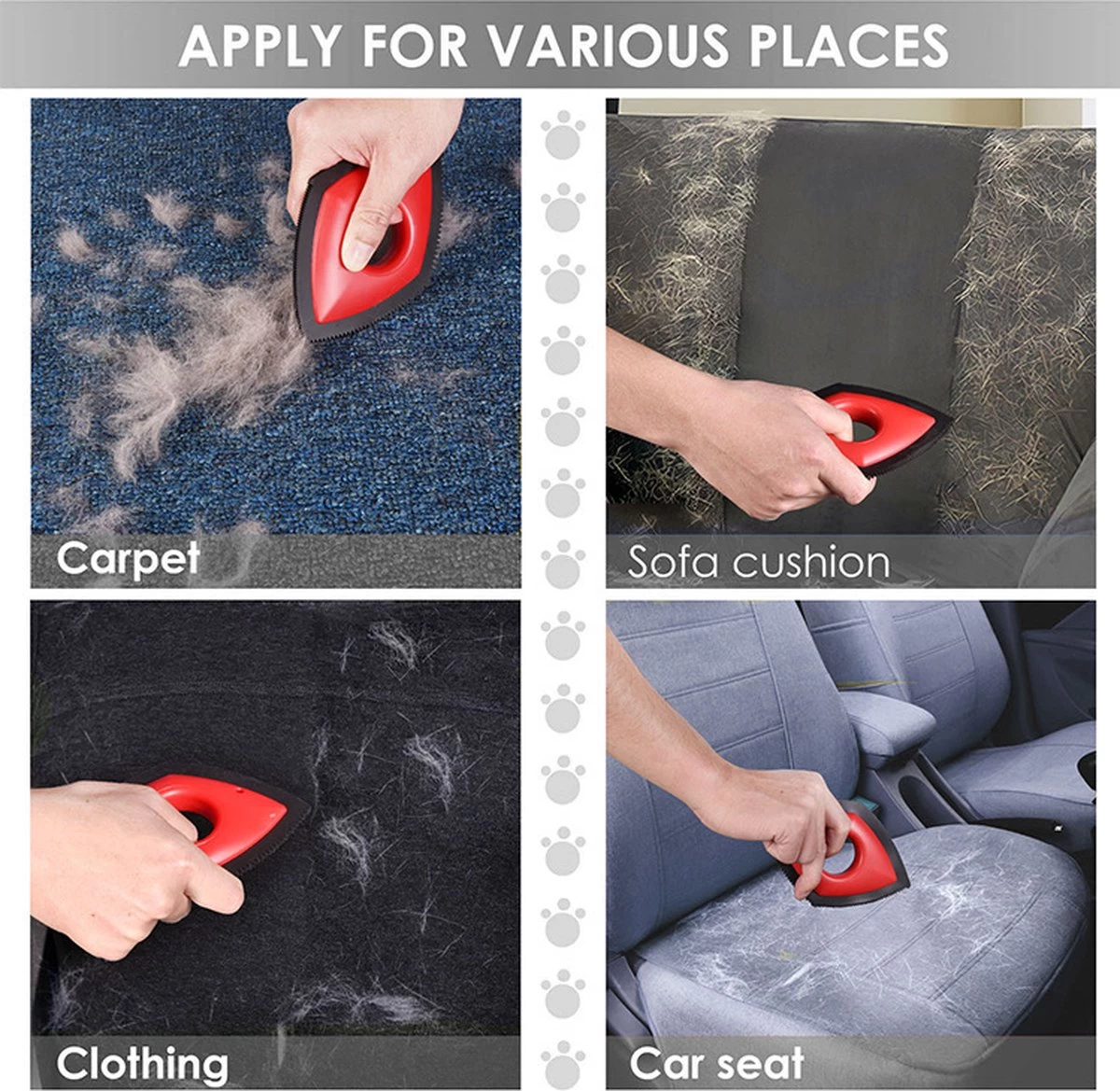 Huisdierhaar Verwijderaar - Mascota Brush XL - Zwart - Huisdier Haarverwijderaar - Katten En Honden Haren - Kleding Pluizenborstel - Pluizenroller - Kattenharen Hondenharen Verwijderen - Huisdierhaar - Kleefroller - Pluizen Borstel - Afbeelding 4