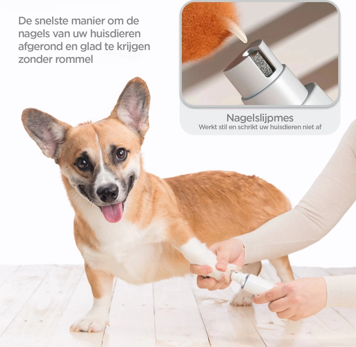 Revo Goods Professionele 4 In 1 Hondentondeuse Set -Ideaal Voor Honden En Andere Huisdieren - Slijper Inbegrepen -Draadloos - Ultra Stil - Afbeelding 4
