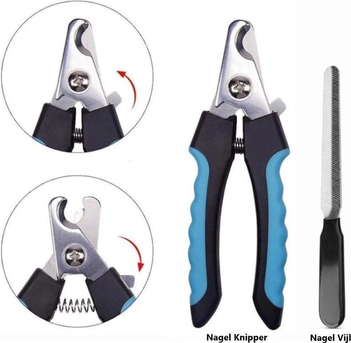 Merkloos ImmercePets ® | Hoge Kwaliteit Professionele Nagelschaar|Nagelschaar Hond | Nagelschaar Kat| Nagelknipper Hond En Kat| Inclusief Nagelvijl| Nagelknipper Kat| Nagelknipper Hond|NagelTang Dieren|Poot Verzorging - Afbeelding 4