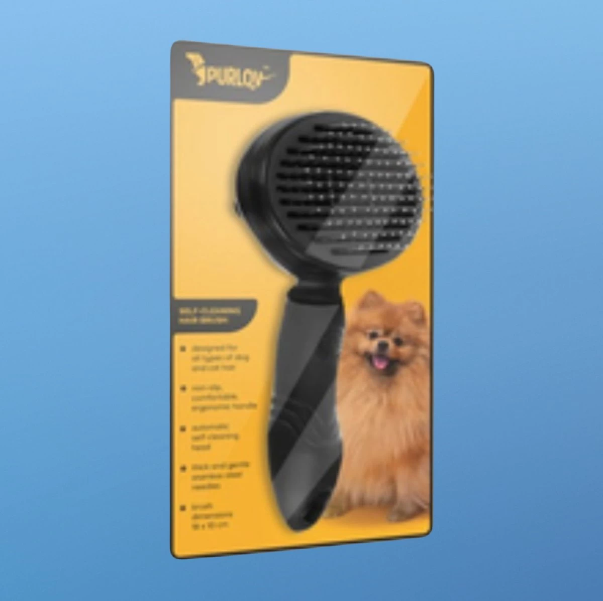 Purlov Zelfreinigende Kattenborstel En Hondenborstel - Haarverwijderaar Voor Huisdieren - Hondenborstel -Hondenhaar Kattenhaar Verwijderaar - Afbeelding 5