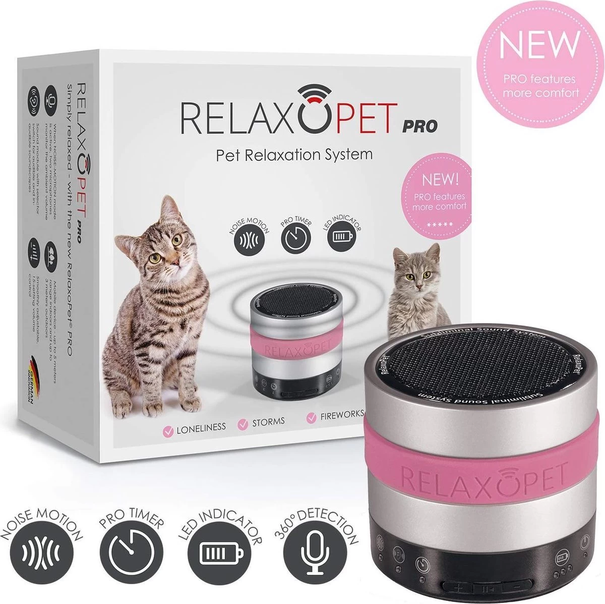 Relaxopet Pro Cat – Dieren Antistressmiddel – Anti-stress Kat – Ontspanningsmuziek – Ontspanning Voor Kat – Anti-Stresssysteem Kat - Afbeelding 3