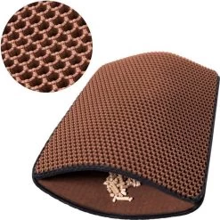 IGOODS - Kattenbakmat Met Filter - 45 X 60 - Waterdicht - Dubbele Laag - Bruin