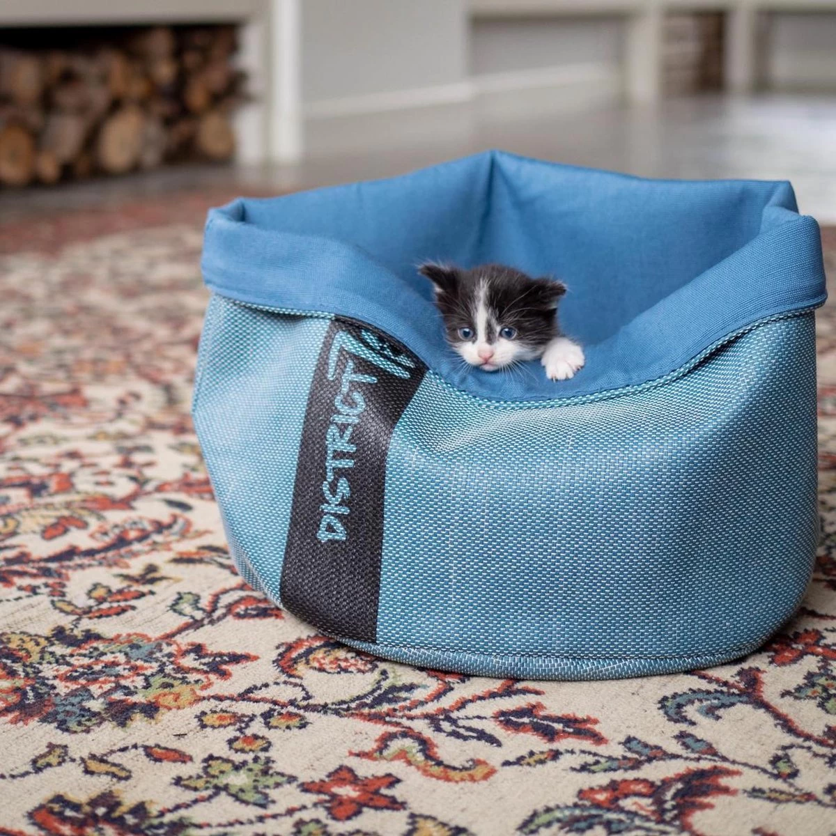 District 70 Cozy - Knusse Kattenmand Met Wasbaar Kussentje - 35x35x30cm In 4 Kleuren Beschikbaar - Merengue - Afbeelding 9