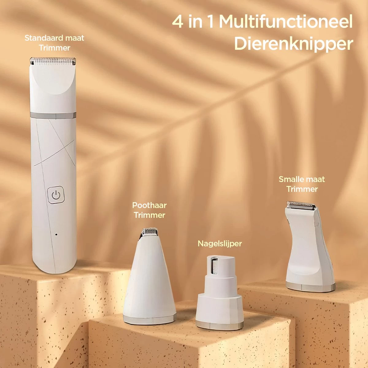 Revo Goods Professionele 4 In 1 Hondentondeuse Set -Ideaal Voor Honden En Andere Huisdieren - Slijper Inbegrepen -Draadloos - Ultra Stil - Afbeelding 6