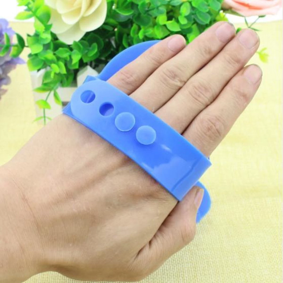 Merkloos Honden En Katten Borstel – Hand Borstel – Haar En Klitten Kam – Dieren Borstel – Blauw - Afbeelding 2