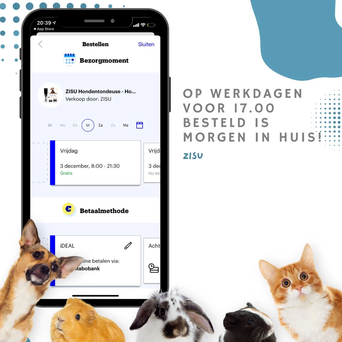 Hondentondeuse - Hondentrimmer - Dieren Tondeuse - Draadloos - 4 Opzetkammen - INCLUSIEF SNACKJE - Zwart - Afbeelding 9