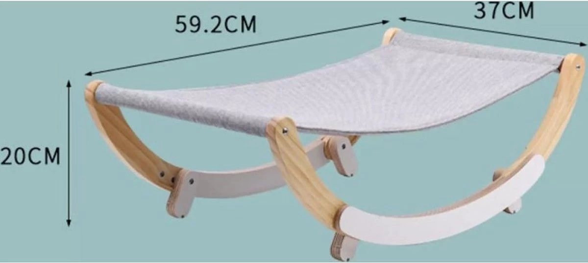 LuxeBass 2-In-1 Katten Hangmat | Hangmat Kat Met Optioneel Wiegfunctie | Wiegen Of Stabiel - Afbeelding 6