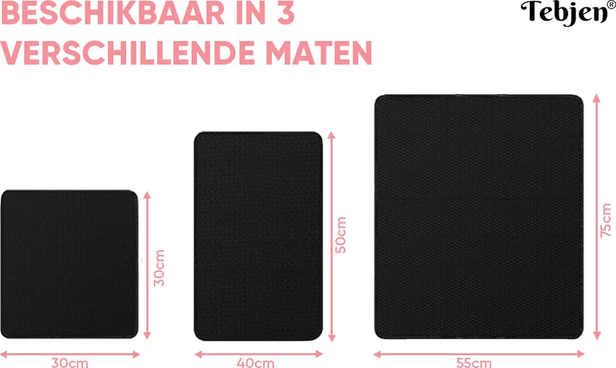 TEBJEN Kattenbakmat – Kattenbak Mat Grit Opvanger - Schoonloop Katten Mat – Dubbele Waterdichte Laag – Uitloopmat Kattenbak – Kattenbak Accessoires - Met Speelgoedmuisje En Schepje - 40x50cm - Afbeelding 4