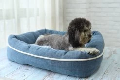 I-CiGO Homy Luxe - Hondenmand - In-kussen Dubbelzijdig Gebruik 70x60xH14cm/Blauw