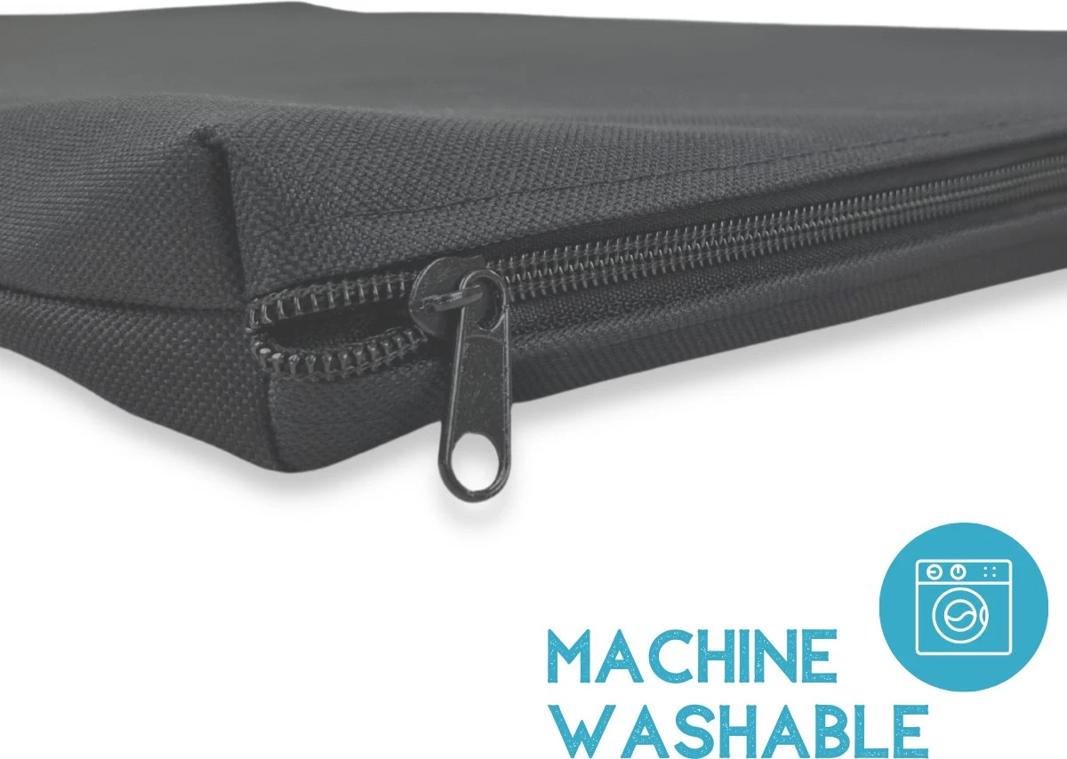 Topmast Waterproof Benchkussen - Nylon - Antraciet - 90 X 60 Cm - Benchmat - Benchmatras - Waterafstotend - Hondenkussen - Afbeelding 2