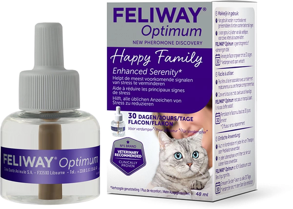 Feliway Optimum - Navulling - Flacon 48ml - Anti-stress Kat - Afbeelding 6