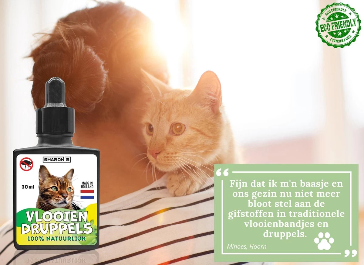 Natuurlijke Vlooiendruppels Voor Katten - Vanaf 4 Kg - 100% Natuurlijk - Vlooien - Zonder Giftige Pesticiden - 30 Ml - Speciale Formule Voor Katten - Vachtdruppels - Made In Holland - Afbeelding 4