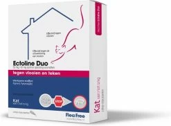 Flea Free Ectoline Duo Kat - Tegen Vlooien En Teken - 2 Pipetten