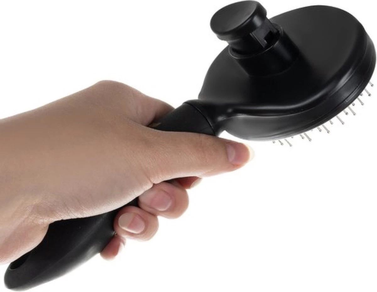 Purlov Zelfreinigende Kattenborstel En Hondenborstel - Haarverwijderaar Voor Huisdieren - Hondenborstel -Hondenhaar Kattenhaar Verwijderaar - Afbeelding 3