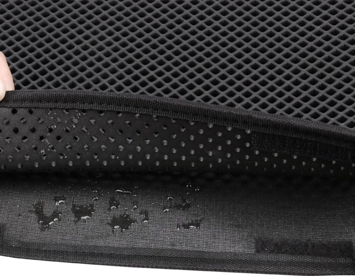 Oorspronkelijke Kattenbakmat, Kattenbak Mat Accessoire, Grit Opvangen, Honinggraad, Katten Mat, Waterdichte Dubbele Laag, Zwart, Urine/water Afstotend, Kat & Kitten, Cat Litter Mat 40x50cm - Afbeelding 5