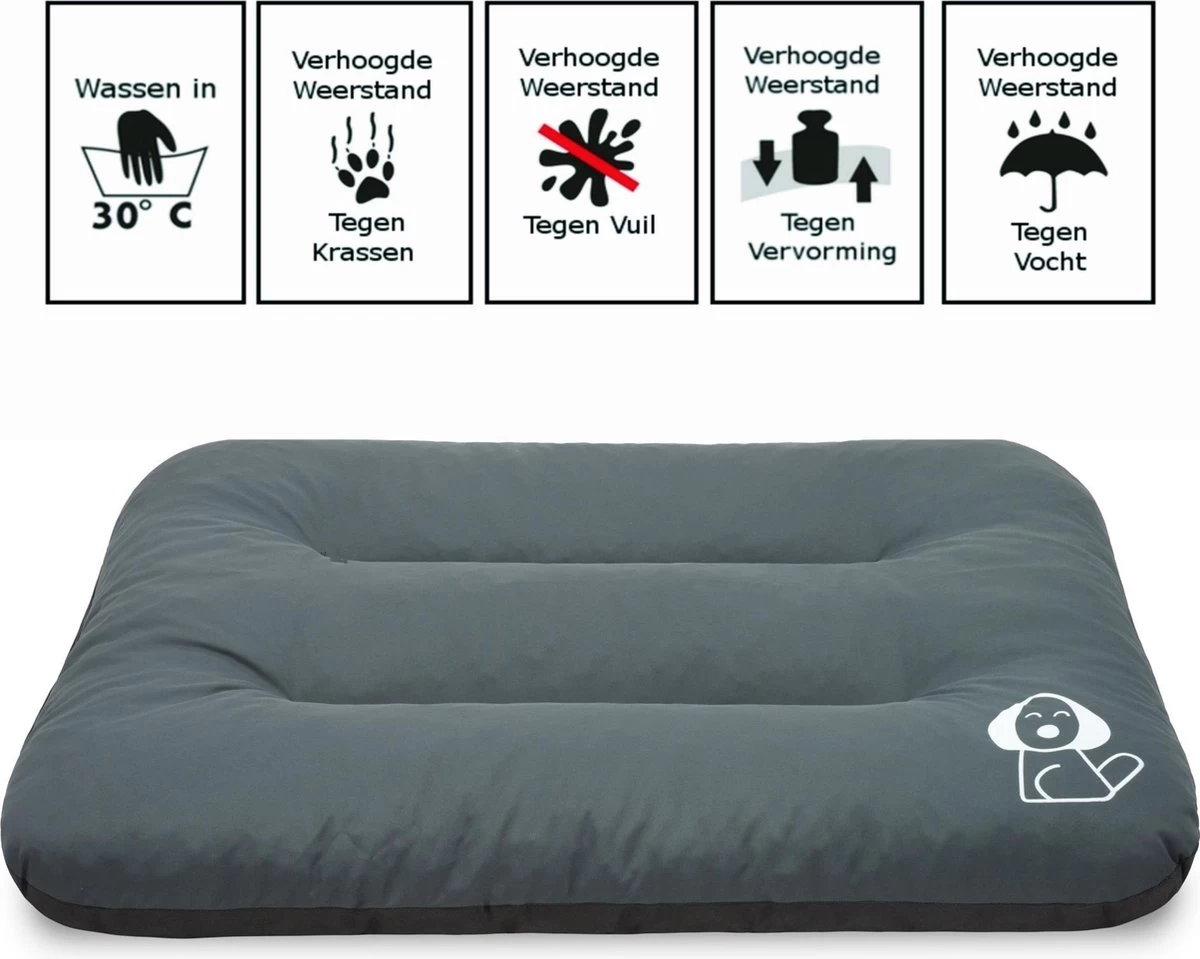 Hondenkussen XL - Donkergrijs - 60 X 90 X 12 - Afbeelding 2