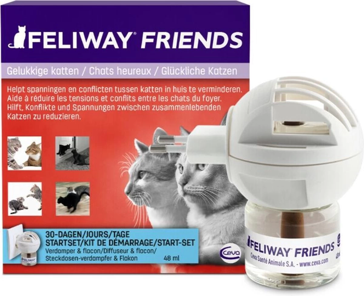 Feliway Friends - Startset - 1 Verdamper Met 1 Vulling - 48 Ml - Anti-conflict Voor Katten