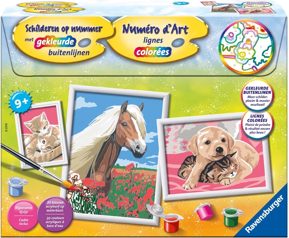 Ravensburger Schilder Op Nummer 3in1 Set Dieren