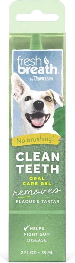 Tropiclean Fresh Breath Clean Teeth Oral Care Gel - Gebitsverzorging - Mint 59 Ml