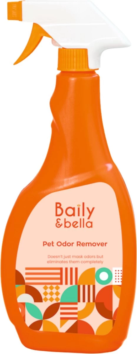 Baily & Bella | Urinegeur Verwijderaar | Katten & Honden | Elimineert Urinegeur | Natuurlijk, Organisch, Biologisch | 500ml Fles