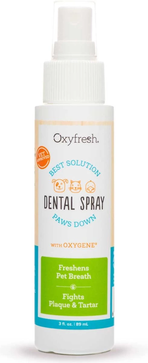 OxyFresh Pet Mondspray Voor Hond En Kat Tegen Slechte Adem En Tandsteen