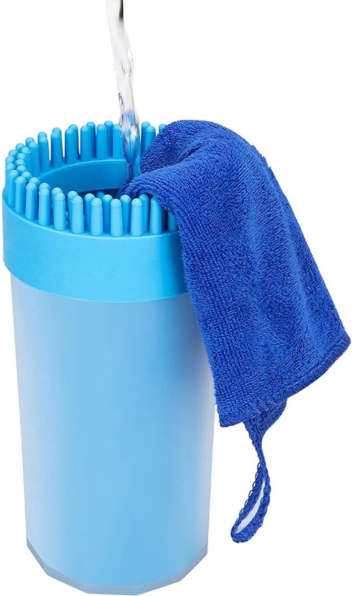 TIKKENS Hondenpoten Reiniger 2-in-1 - Hondenborstel - Hondenpoot Reiniger - Huisdier Poot Wassen - Hondenverzorging - Honden Wassen - Inclusief Microvezeldoek - XL - Afbeelding 6