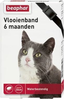 Beaphar Vlooienband Kat - Vlooienbestrijding - Zwart