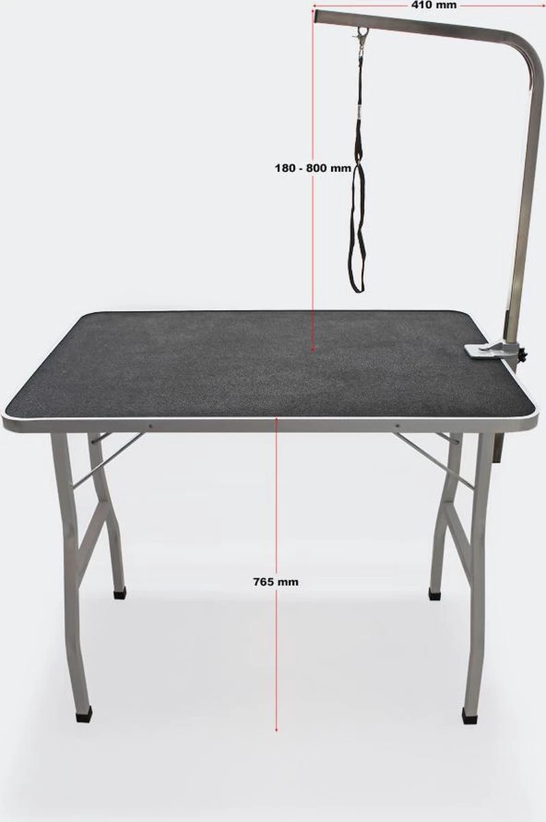 Honden Trimtafel Met Enkele Aanlijnoptie, 760 Mm Hoog, Inklapbaar; Kniptafel - Wastafel Met Lus Zwart / Grijs - Verzorgingstafel Voor Huisdieren - Multistrobe - Afbeelding 6
