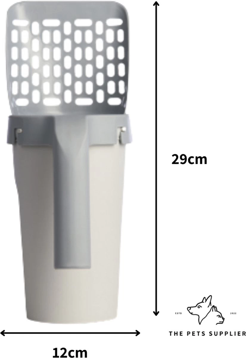 The Pets Supplier - Kattenbak Schep - Kattenbakschep Met Opvangbak - Kattenbak Grind - Kattenzakjes - Afbeelding 6