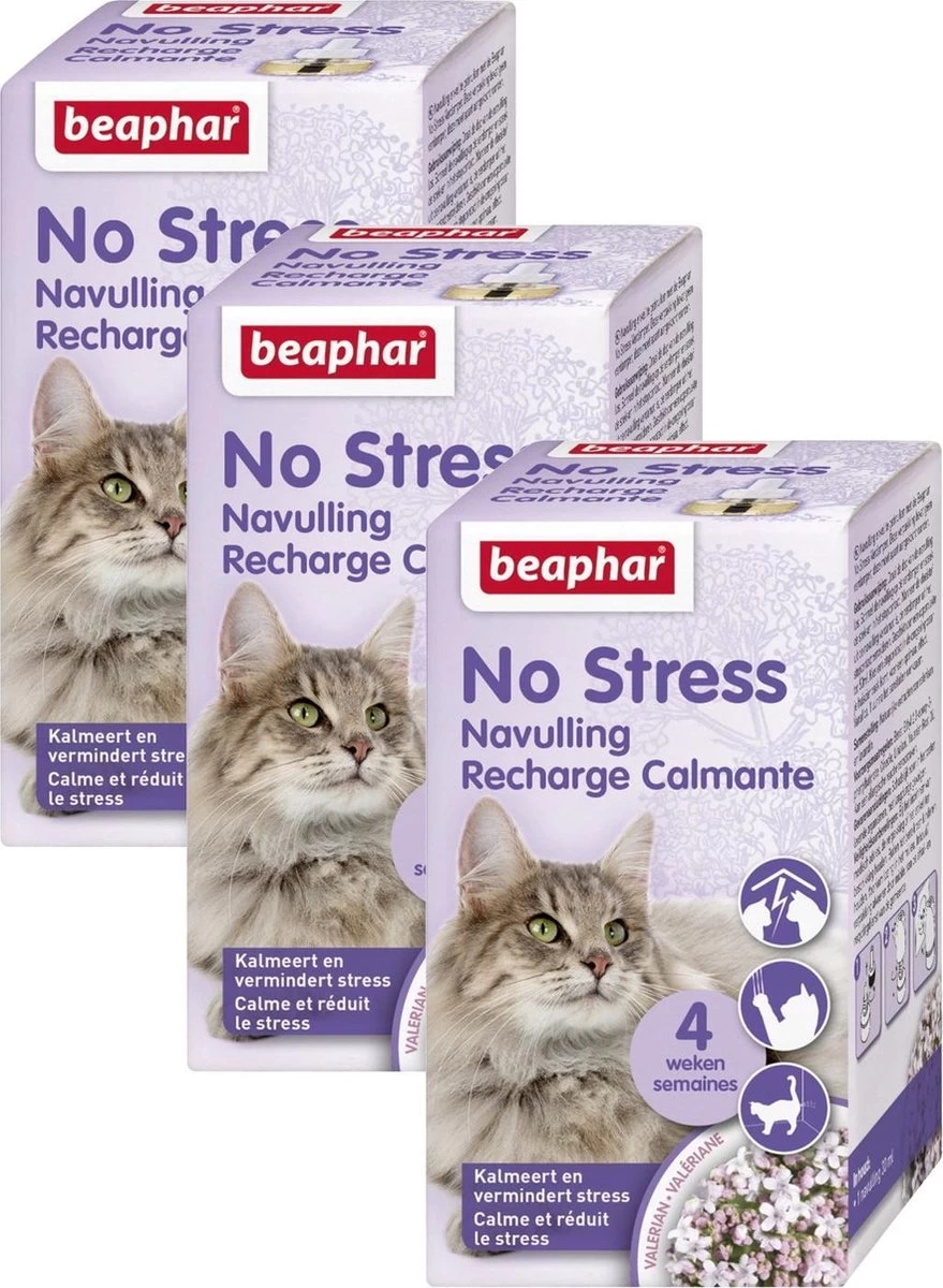 Beaphar No Stress Navulling Kat - Anti Stressmiddel - 3 X 30 Ml - Afbeelding 2