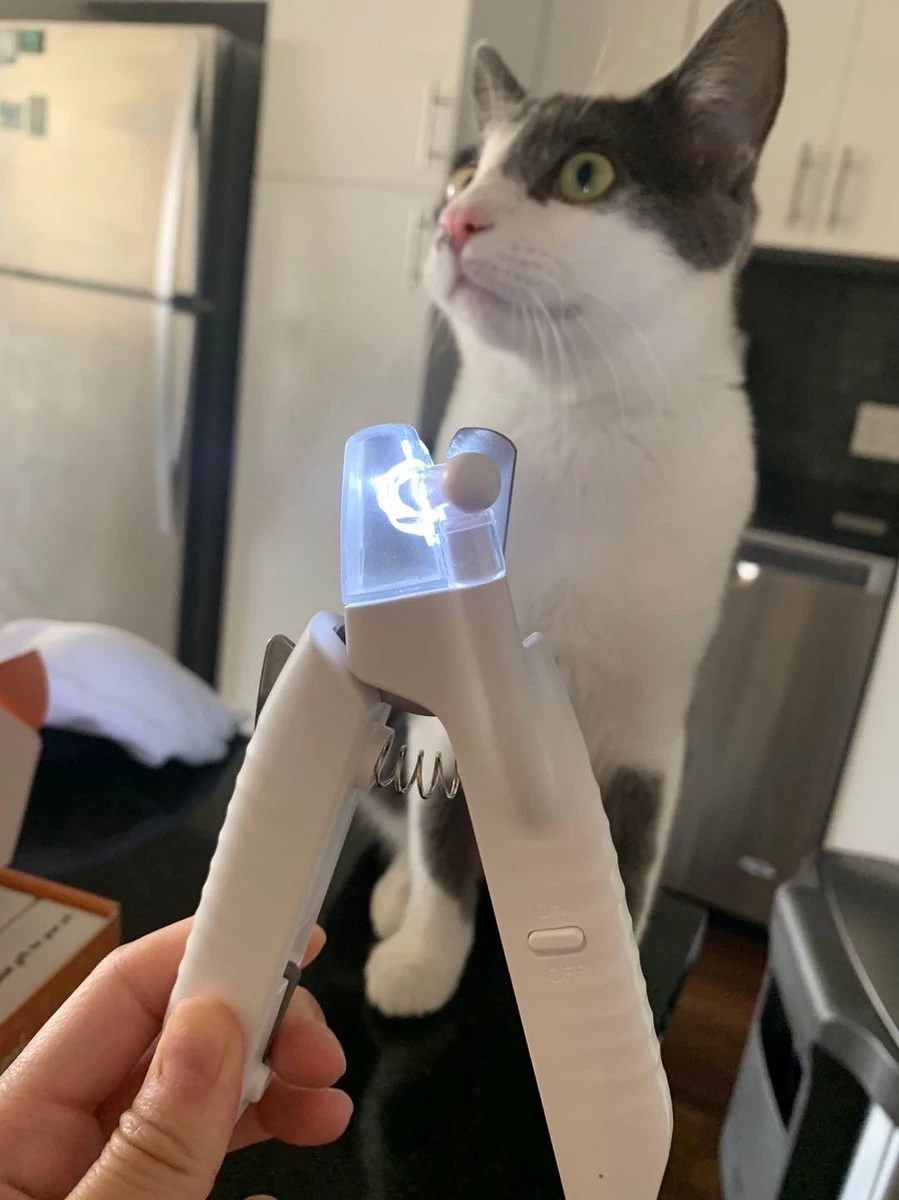 SunnyPets - Professionele Dieren Nagelknipper - Wit - Met LED En Vijl - Hond - Kat - Geschikt Voor Alle - Nageltang - Afbeelding 5