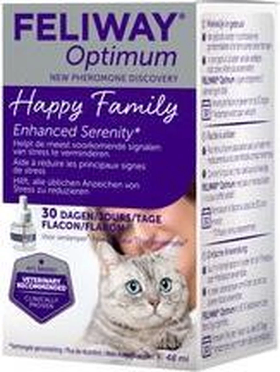 Feliway Optimum - Navulling - Flacon 48ml - Anti-stress Kat - Afbeelding 7