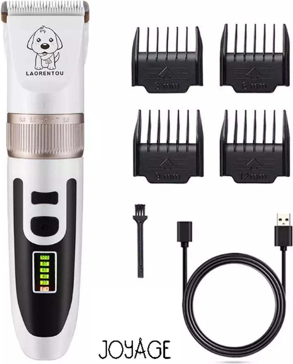 Joyage Professionele Hondentondeuse Voor Dikke Vacht – Honden Tondeuse & Hondentrimmer Tondeuse – Stille Tondeuse Katten & Honden Trimset Lang Haar – Trimmer Hond - Hondentondeuse Draadloos - Tondeuse Voor Honden - Tondeuse Hond Dikke Vacht