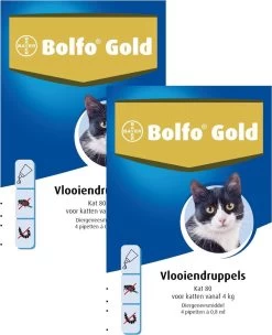 Bolfo Gold Kat 80 - Anti Vlooienmiddel - 2 X 4 Stuks Van 4 Kg