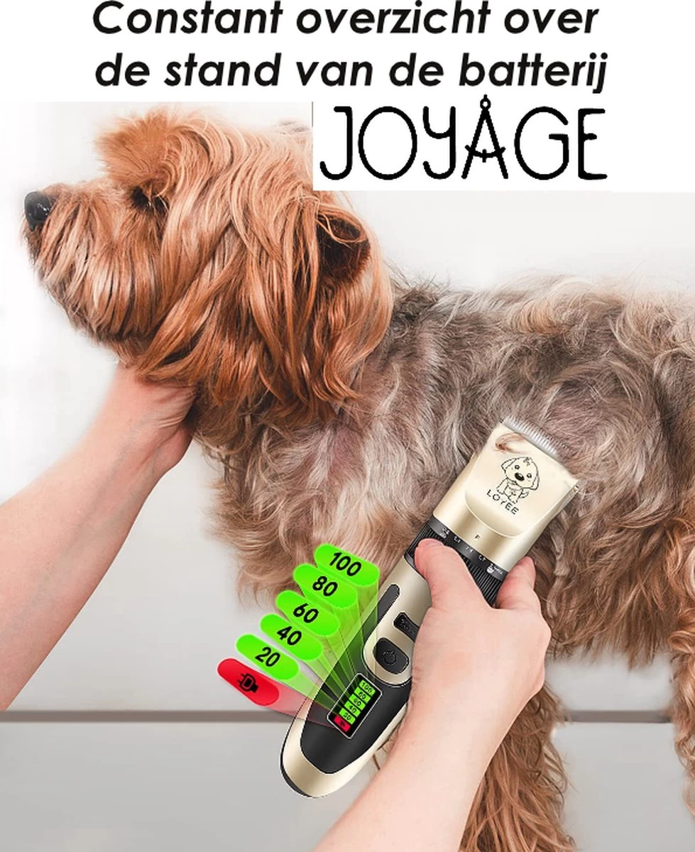 Joyage Professionele Hondentondeuse Voor Dikke Vacht – Honden Tondeuse & Hondentrimmer Tondeuse – Stille Tondeuse Katten & Honden Trimset Lang Haar – Trimmer Hond - Hondentondeuse Draadloos - Tondeuse Voor Honden - Tondeuse Hond Dikke Vacht - Afbeelding 5