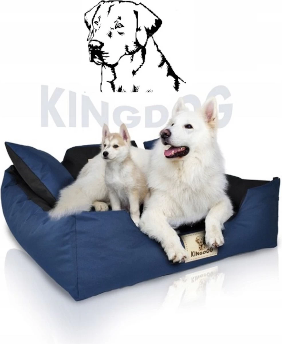 KingDog - Groot Honden- En Kattenbed 75 X 65 | Donkergrijs - Maat M - Afbeelding 5